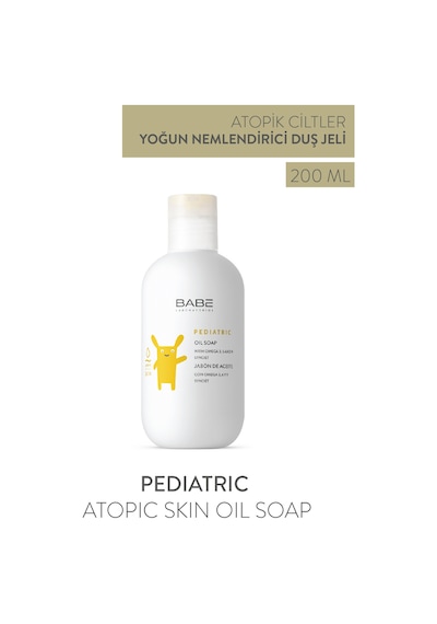 Babe Pediatric Atopic Skin Oil Soap 200 ML - Bebek ve Çocuklar İçin Vücut Yıkama Yağı