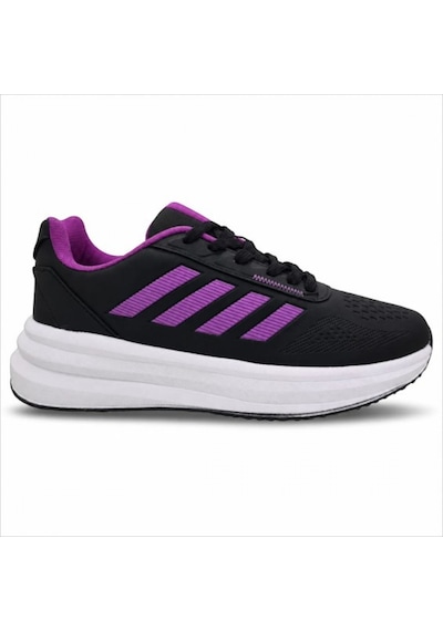 Black Flex Kadın Sneaker Siyah Mor Ayakkabı 36-40