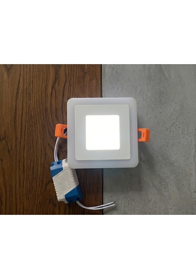 Kare Sıva Altı Led Spot Aydınlatma 9 Watt Çift Renk 3 Kademe Pembe Beyaz Gece Lambası Armatür