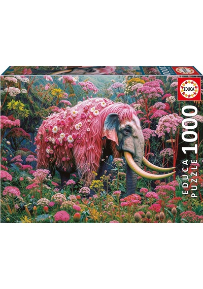 Educa 1000 Parçalık Çiçekli Fil Puzzle - 20229 - Floral Elephant