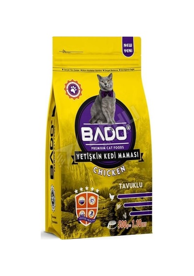 2 Adet Bado Yetişkin Kedi Maması Tavuk Etli 500 Gr