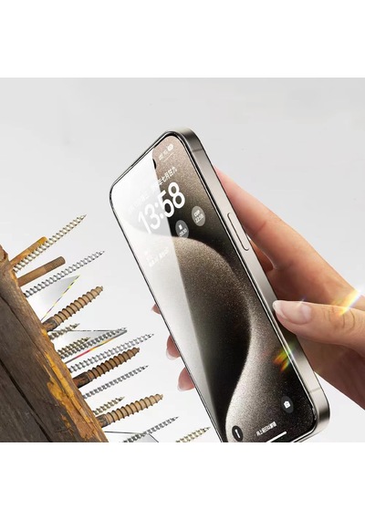 Apple Uyumlu iPhone 14 Pro Max Zore 3d Oliv Hd Temperli Cam Ekran Koruyucu + Kolay Uygulama Aparatı