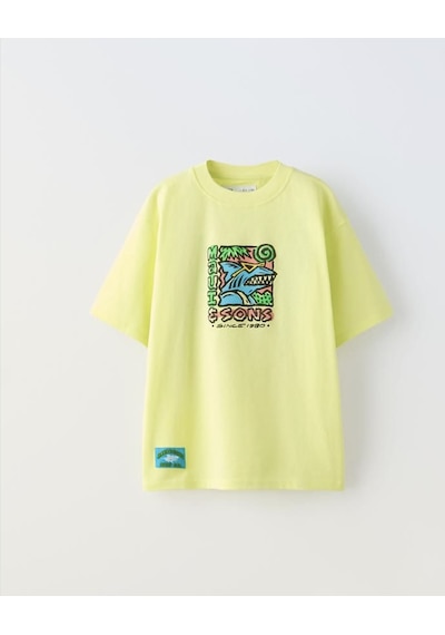 Erkek Çocuk Yeşil Mavi Renk Sırt Baskı Detaylı Tshirt - Şort 2'li Alt Üst Takım Sarı - Mavi Erkek Çocuk Yeşil Mavi Renk Sırt Baskı Detaylı Tshirt - Şort 2'li Alt Üst Takım Sarı - Mavi