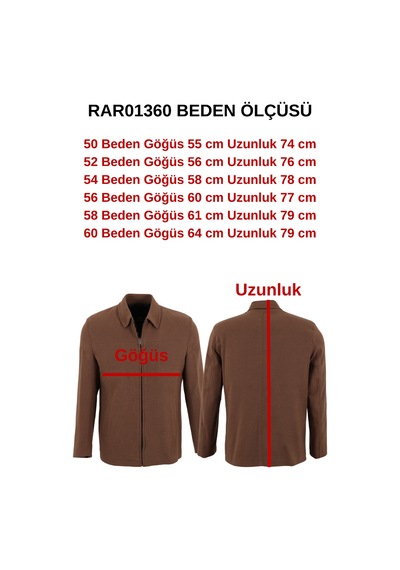 Modarar Erkek Taba Renk Kaşe Mont Normal Kesim Rar01360 Taba