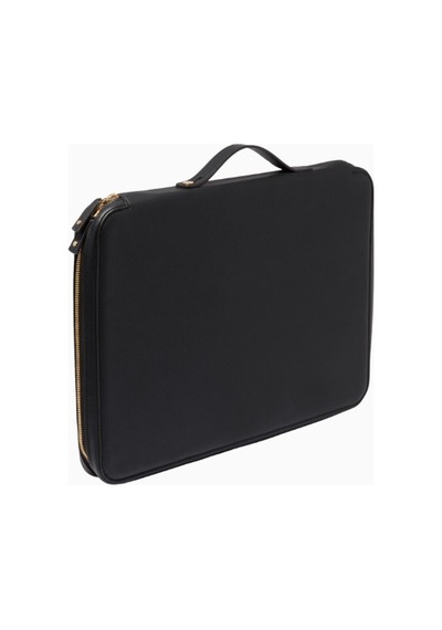 Montroi Laptop Case 15" Deri Kılıf Şık Ve Dayanıklı Tasarım Unisex Çanta El Çantası Siyah