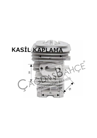 Husqvarna 136 / 137 Testere Nikasil Silindir Piston Seti 38 Mm