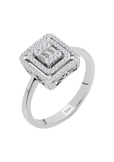 Sirius F Renk 0,40 Karat Baget Pırlanta Yüzük 0841R0041
