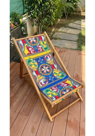 Solea Clover Azure Şezlong Çok Renkli