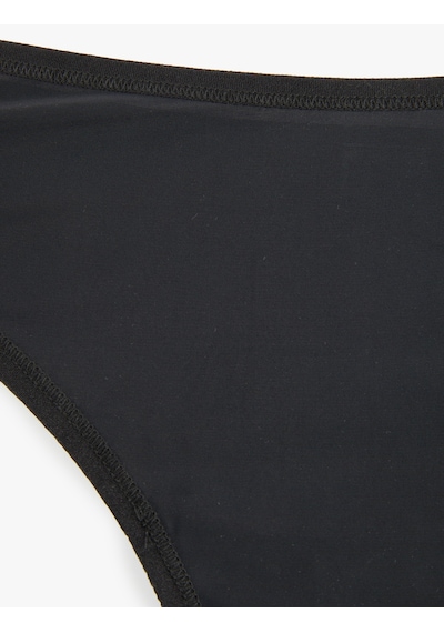 Koton Rahat Kalıp Basic String Külot Siyah 6wlk30200mk Siyah