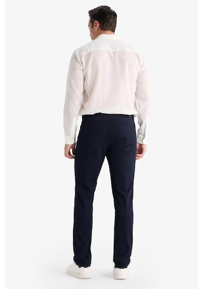 Defacto Slim Fit Dar Kesim Dar Paça Pantolon B2089ax25aunv91 Lacivert