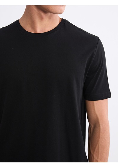 Lcwaıkıkı Classic Siyah %100 Pamuk Regular Fit Basic Tişört