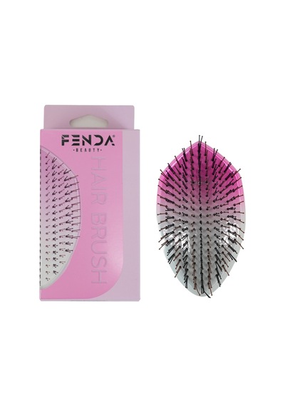 2 Adet Fenda Profesyonel Galaxy Pink Oval Pembe Saç Fırça