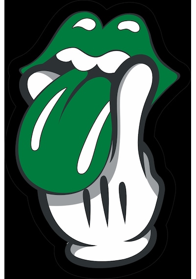 Dudaklar Sticker 10x10 Cmrenkli Sticker