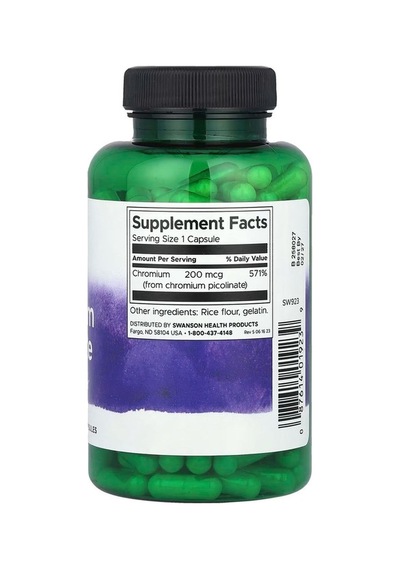 Chromium Picolinate, 200 Mcg, 200 Capsules