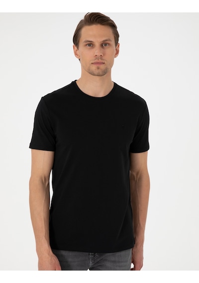 Pierre Cardin Basic Erkek Tişört - Siyah 50306980-VR046