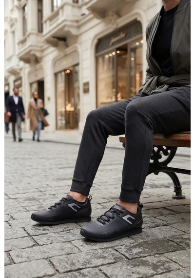 Lescon Riva 3 Rahat Hafif Erkek Sneaker Spor Ayakkabı Siyah