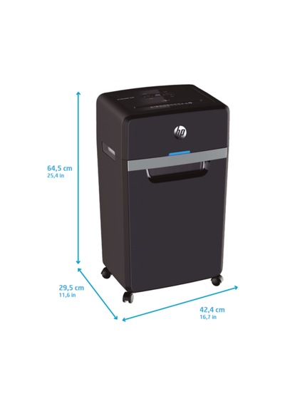 HP Pro Shredder 16MC Evrak İmha Makinesi/Kağıt Kırpma Makinesi-Mikro kesim-2x15mm-30lt