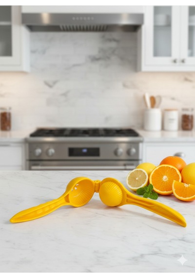 Limon Sıkacağı Portakal Narenciye Sıkacak Pratik Pres Plastik Sarı Plastik Diğer