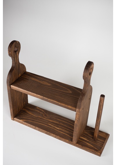 Bel&co Home Masif Ahşap Mutfak Rafı Havluluklu Baharatlık 47 Cm Ceviz