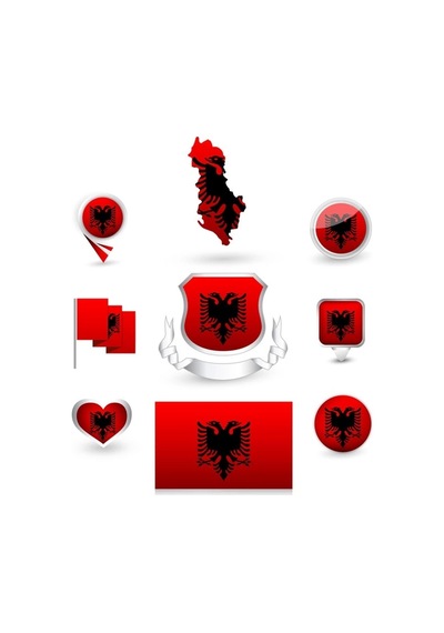 Arnavutluk Sticker Set
