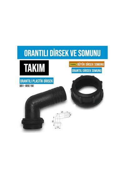 Orantili Dirsek Ve Somunu Takim ( 4 Adet )