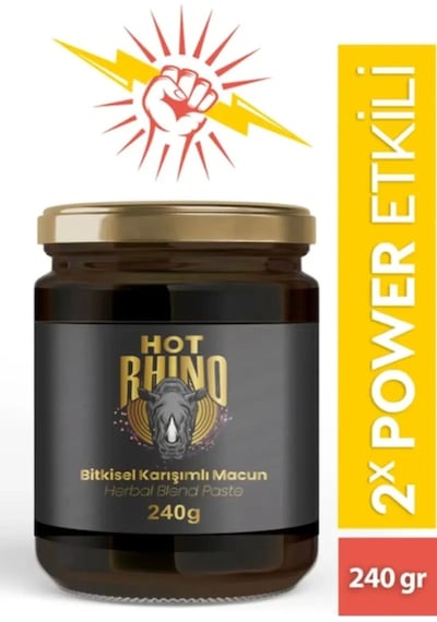 Hot Rhino Erkeklere Özel Doğal Karışımlı Ballı Atom Macun 240 Gr X 3 Adet