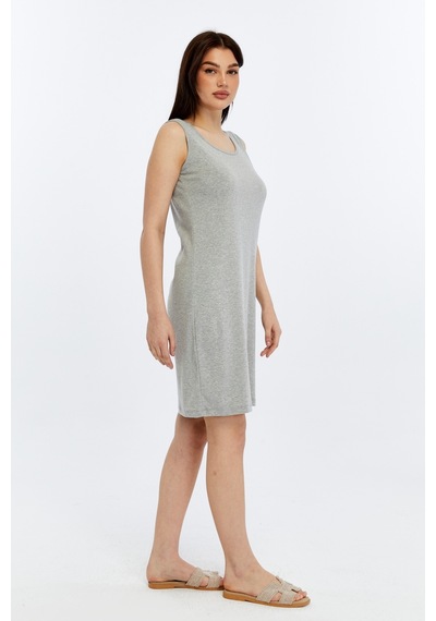 Defys Kadın U Yaka Kolsuz Rahat Kesim Günlük Basic Elbise Gri Melanj - 866373269 Gri Melanj Defys Kadın U Yaka Kolsuz Rahat Kesim Günlük Basic Elbise Gri Melanj - 866373269 Gri Melanj