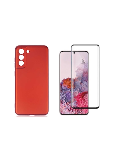 Samsung Galaxy Uyumlu S21 Fe İle Soft Yumuşak Telefon Kılıfı Ve 5d Tam Kaplayan Cam Ekran Koruyucu