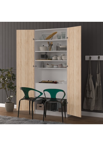 Asra Trend Modern Dolaplı Çalışma Masası MD001 %100 MDF Katlanır Raflı Ofis Yemek Masası Sonoma-Beyaz Asra Trend Modern Dolaplı Çalışma Masası MD001 %100 MDF Katlanır Raflı Ofis Yemek Masası Sonoma-Beyaz