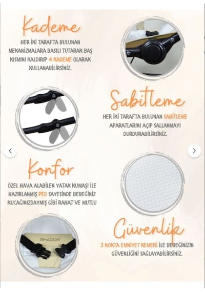 Puffy Keten Anakucağı - Hazır Kurulu Gelir- Sallanır - 4 Kademe - Anadizi Sabitlenebilir-antrasit