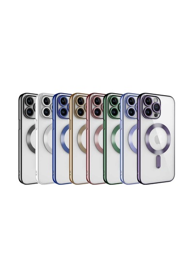 Zore İphone 14 Pro Uyumlu Kamera Korumalı Magsafe Wireless Şarj Özellikli Ogaa Demre Kılıf-gold