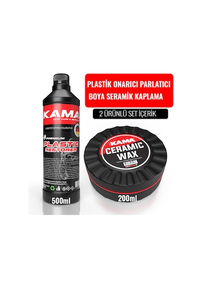Plastik Onarıcı Ve Parlatıcı Boya Seramik Koruma Wax 2'li Set