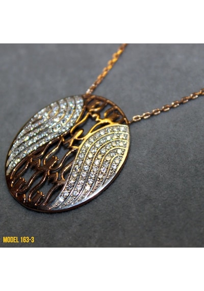 Osmanlı Lale Motifli Oval Kolye