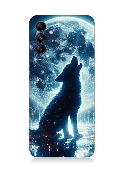 Samsung Galaxy M34 Uyumlu Ay Uluması Desenli Silikon Kılıf