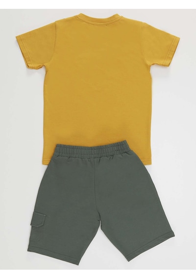 Denokids Mshb&g Up Kepçe Erkek Çocuk T-Shirt Şort Takım Çok Renkli