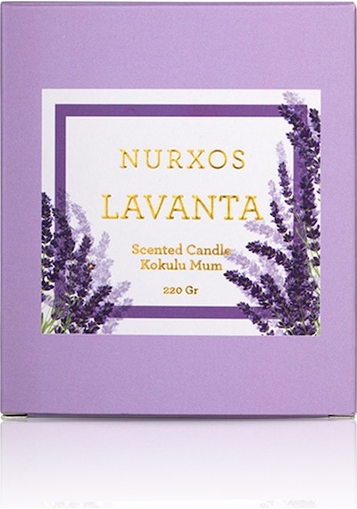 Nurxos 9686 Lavanta Kutulu 2 Adet Kokulu Mum + Freshener Oda Spreyi