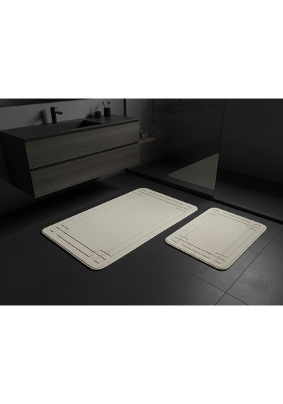 Banyo Paspası 2'li Set Set Asos Capuccino Çok Renkli