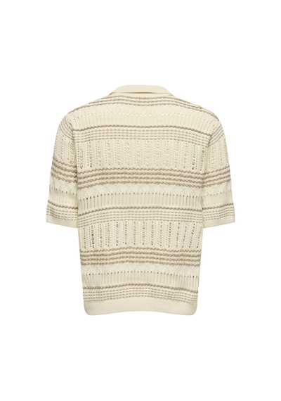 Only & Sons Onskarlos Rlx Ss Resort Polo Knıt Erkek Beyaz Kazak - 22033570