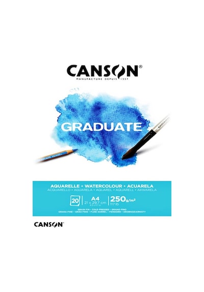 Canson Suluboya Defteri A4 250 G Çok Renkli