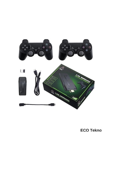 2.4g Kablosuz Çift Kol Oyunlar 4k Game Stick 21.000 Oyun Atari Uyumlu