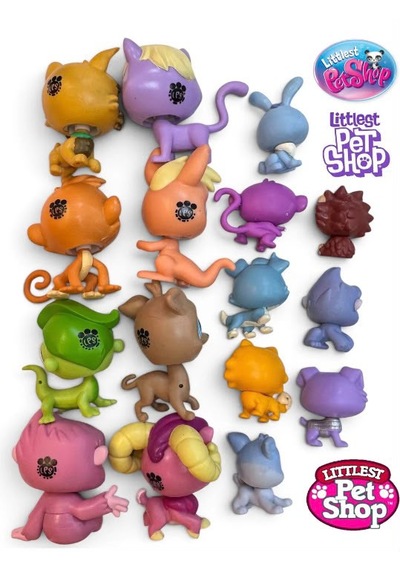 Aile Miniş Oyuncak Seti 8 Büyük 8 Küçük Toplam 16 Adet Aksesuarlı Orijinal Lps Minişler Littlest Pet Shop - Miniş