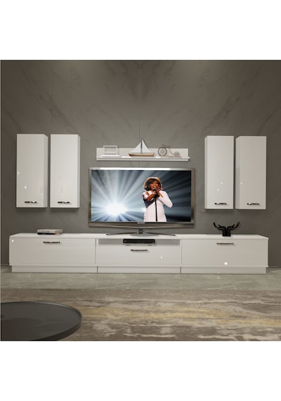 Decoraktiv Trendstyle 8d Slm Tv Ünitesi Tv Sehpası Beyaz