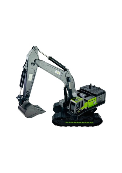 Vardem Sürtmeli Metal Kepçeli İnşaat Aracı 1:55 Excavatör Yeşil