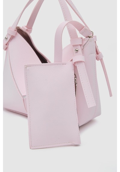 Shule Bags Rada Asimetrik Charmlı El Ve Çapraz Sakura Pembe Açık Pembe