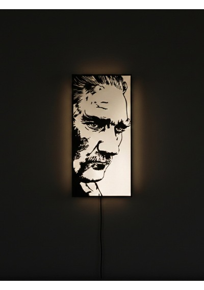 Sincara Home Atatürk Masaüstü & Asılabilir Light Box / Gece Lambası Beyaz