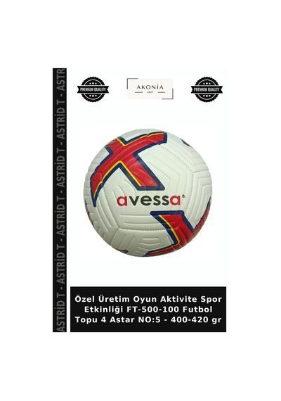 Özel Üretim Oyun Aktivite Spor Etkinliği Ft-500-100 Futbol Topu 4 Astar No:5 - 400-420 Gr Çok Renkli