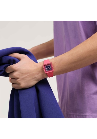 Swatch So34r700 Squarely Berry Kadın/erkek Kol Saati Renkli
