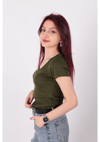 Busem S0016727 Kadın Bluz Haki