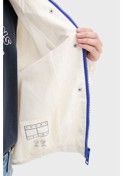 Tommy Jeans Kapüşonlu Yaka Fermuarlı Mont Kadın Mont Dw0dw22915 Ybh Beyaz