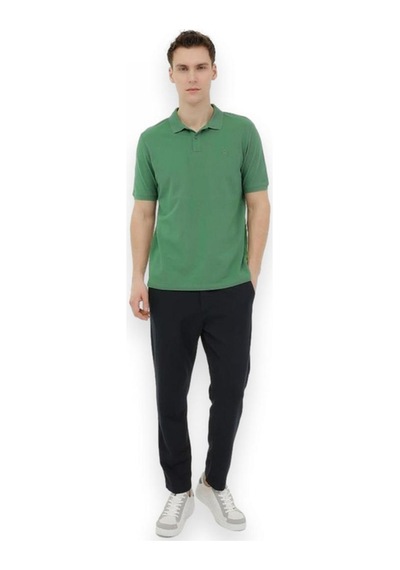 Lumberjack Ct953 101079283 Basic Polo Yeşil Erkek T-shirt